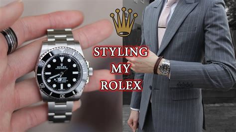 rolex submariner with suit